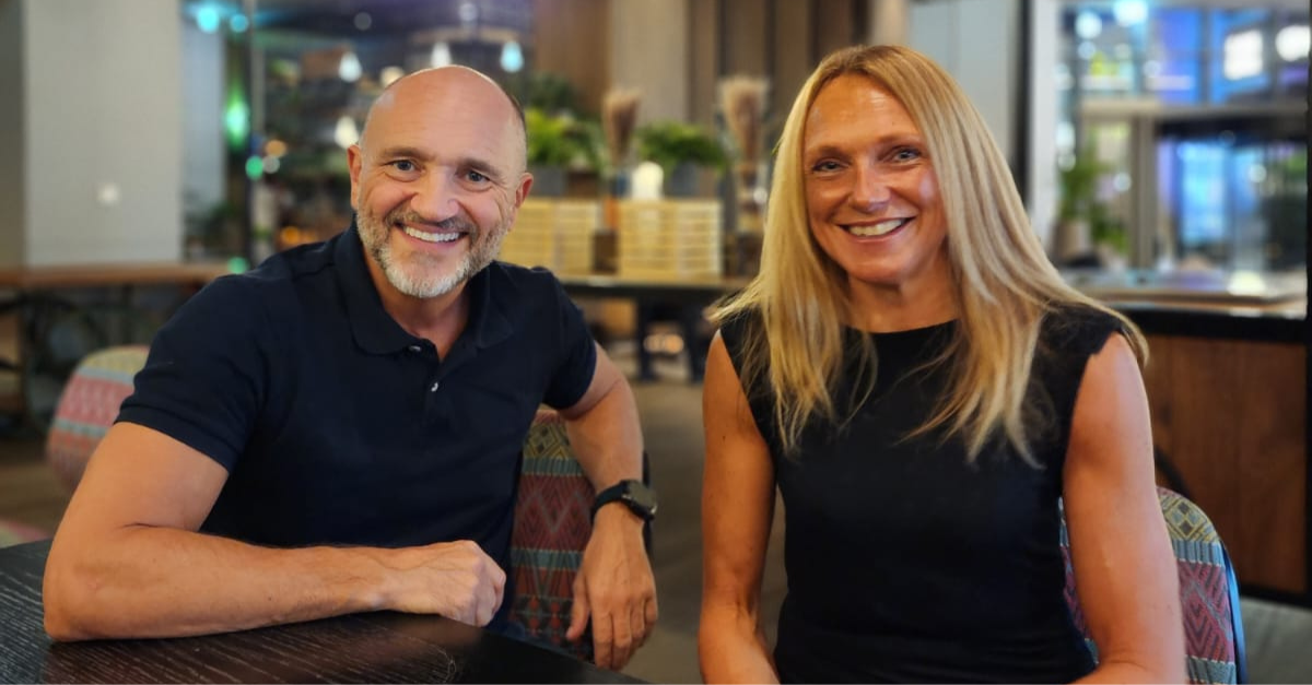 David Singleton in conversation with a client