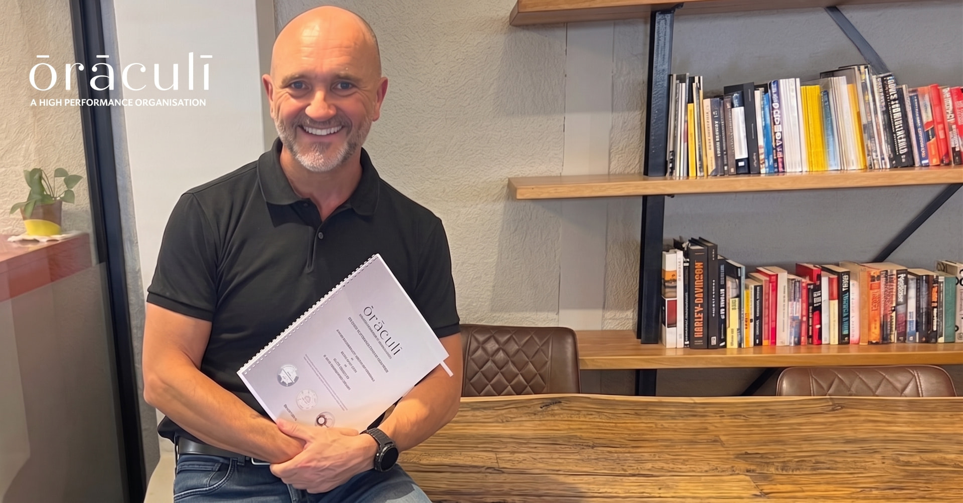 David Singleton with the Oraculi workbook